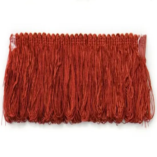 5 Yards of Chenille Loop Fringe Trim | 5 yard cut Red {1}
