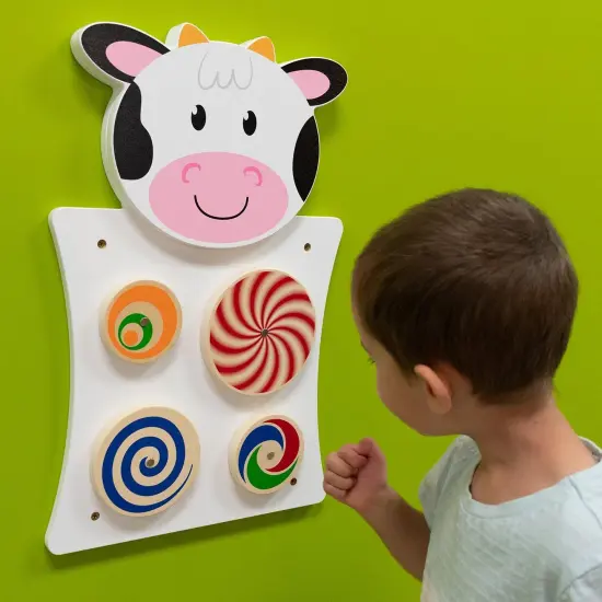 Cow Activity Wall Panel - 18m+ - Toddler Activity Center {4}