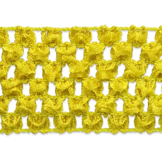 10 yards of 1 3/4" Crochet Stretch Trim | 10 yard cut Yellow {1}