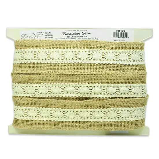 10 Yards of Becky Jute Lace Trim | 10 yard cut {2}