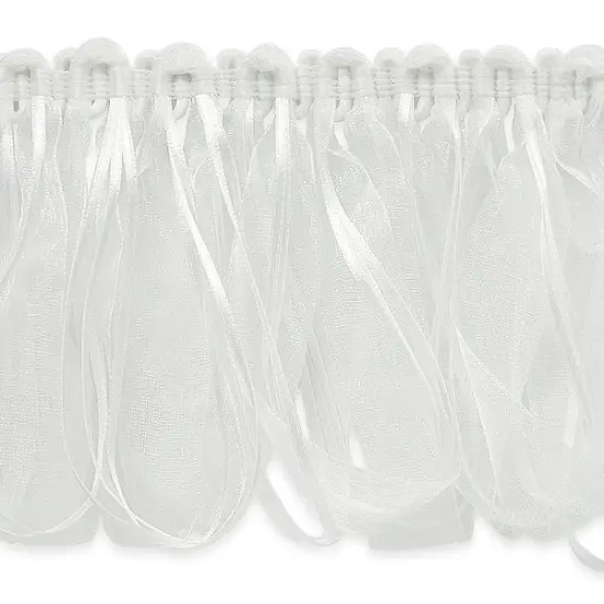 5 Yards of Valdemar Loop Ribbon Fringe Trim | 5 yard cut White {1}