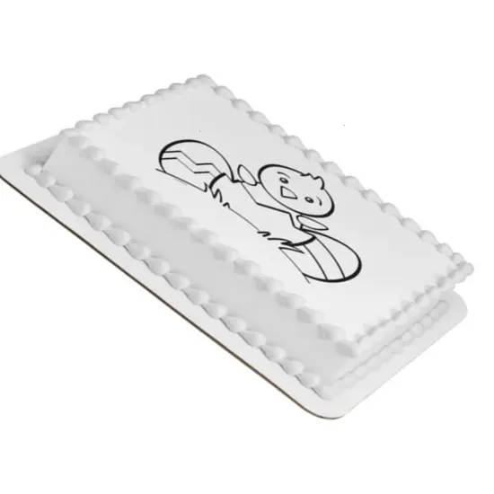 Paintable Easter Chick & Eggs Easter Edible Cake Image PhotoCake {2}