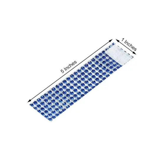 20-Pieces Diamond Rhinestone Mesh Napkin Rings Royal blue {3}