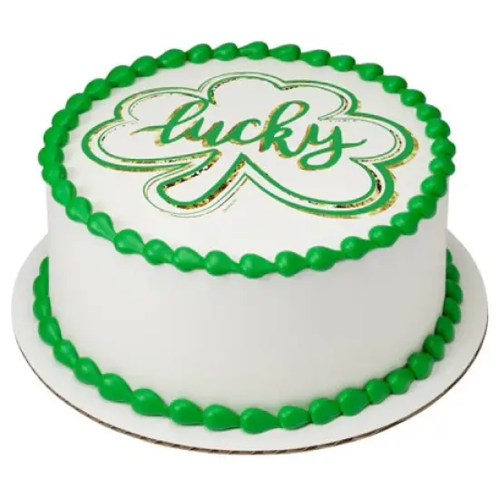 Lucky Clover St. Patrick's Day Edible Cake or Cookie Image PhotoCake&reg; {3}