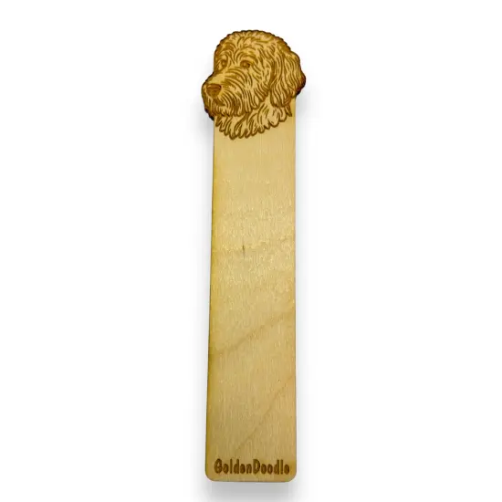 Bookmark - Goldendoodle - Birch wood {1}