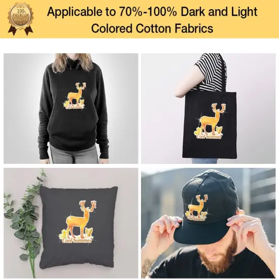 Gold Glitter Heat Transfer Paper for Inkjet Printer (25 Sheets, 8.5x11'') Printable Heat Transfer Vinyl for T Shirts Iron on Transfers for Light & Dark Fabrics {3}