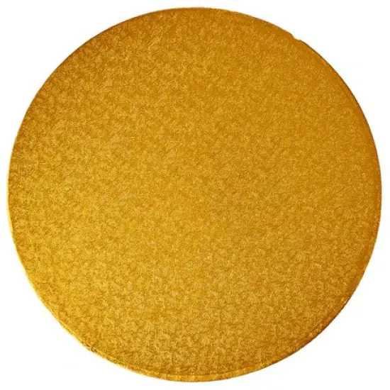 14" Round Gold Foil Cake Board Drum {1}