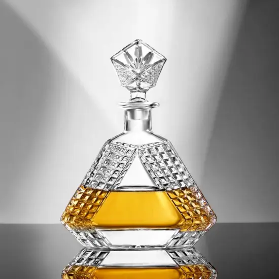 Makerflo Customizable Decanter with Airtight Stopper 22 oz | Liquor Decanter Bottle for Wine, Scotch, Bar, Ideal for DIY Personalization - Laser Engraving, UV DTF, Vinyl, Epoxy, Individually Wrapped {4}