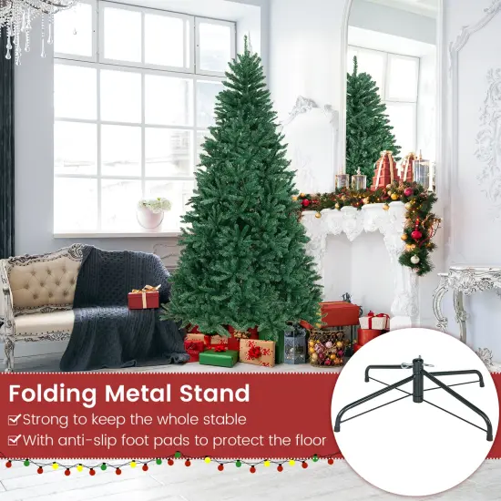 7.5 Feet Artificial Christmas Tree With Folding Metal Stand {6}