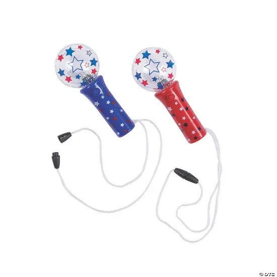 Light-Up Patriotic Wand Necklaces - 6 Pc {2}
