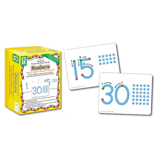 Textured Touch and Trace Cards: Numbers, Grade PK-3 {1}