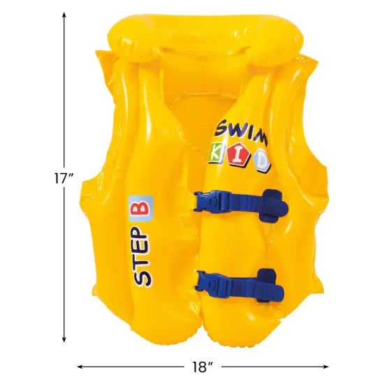 Pool Central 18" Yellow Swim Kid Step B Swimming Pool Training Vest {4}