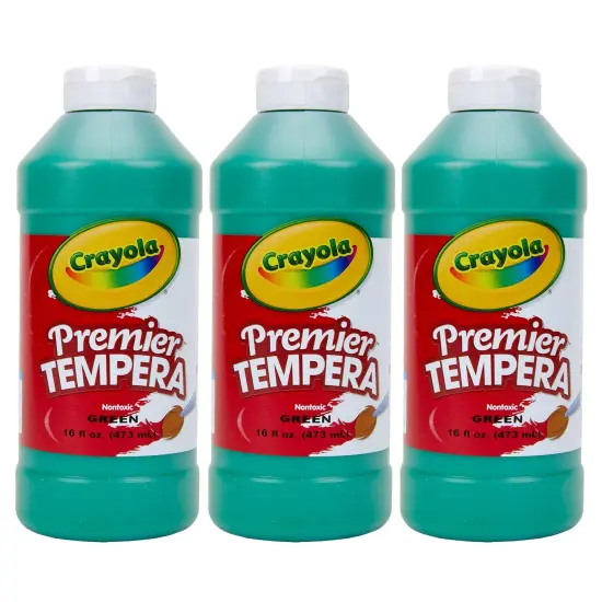 Premier Tempera Paint, 16 oz, Green, Pack of 3 {1}