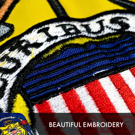 Wisconsin State Flag 210D Embroidered Polyester 3x5 Ft - Double Sided 2ply {4}