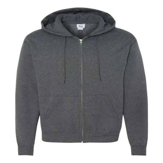 Champion&reg; Powerblend Full-Zip Hooded Sweatshirt Charcoal heather {3}