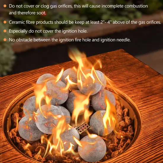 15 Pieces Ceramic Fiber Fire Balls Suitable for Indoor and Outdoor Use {6}