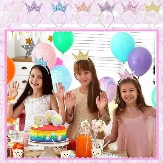 12 Sequin Crown Headband {4}