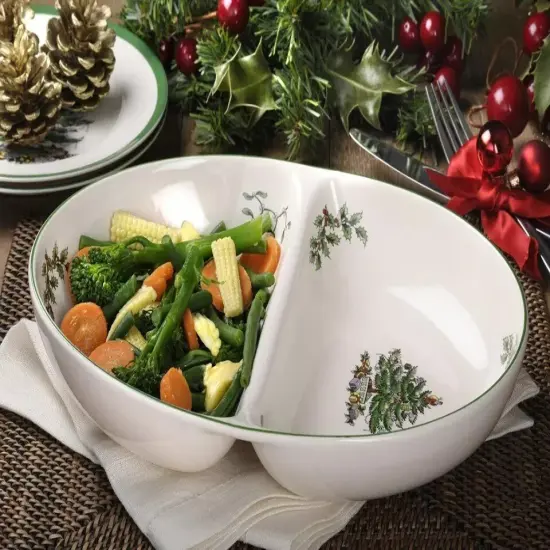 Spode Christmas Tree Divided Dish {2}