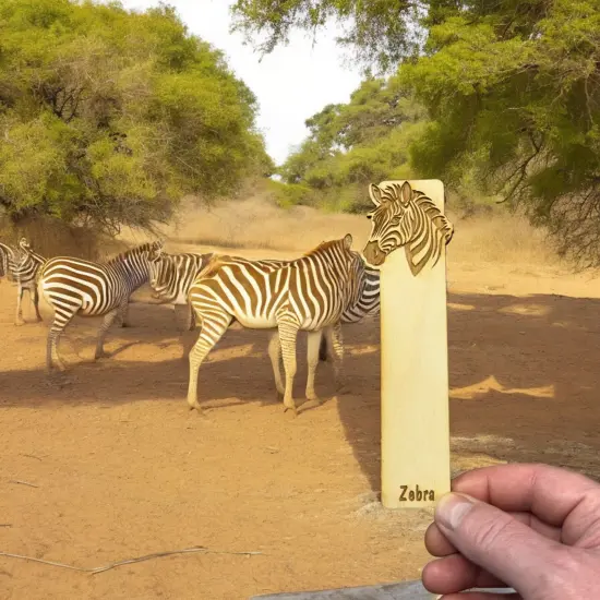 Bookmark - Zebra - Birch wood {5}