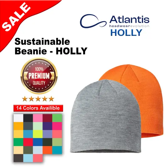 Atlantis Headwear&reg; Sustainable Beanie Light grey melange {2}