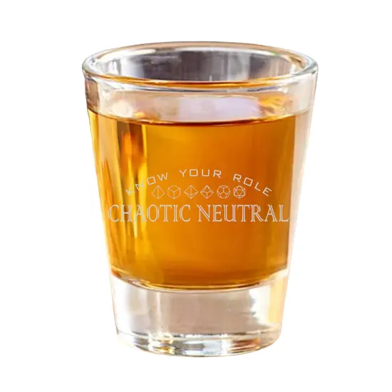 2oz Chaotic Neutral - Know Your Role - Shot Glass {1}