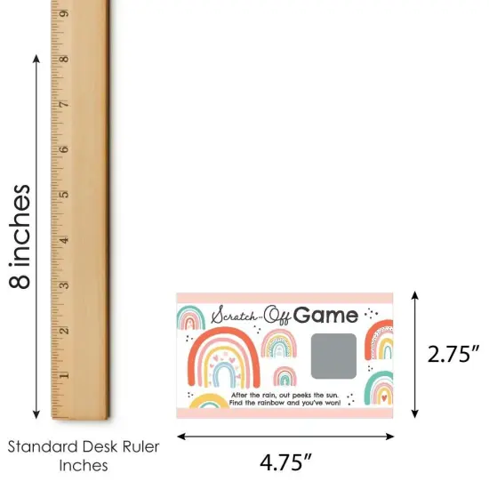 Big Dot of Happiness Hello Rainbow - Boho Baby Shower and Birthday Party Game Scratch Off Cards - 22 Count {7}