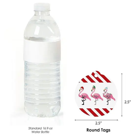 Big Dot of Happiness Flamingle Bells - Tropical Flamingo Christmas Party Favor Gift Tags (Set of 20) {4}