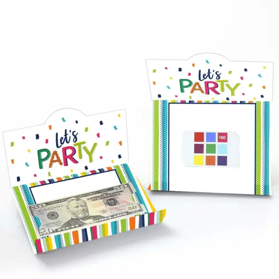 Big Dot of Happiness Cheerful Happy Birthday - Colorful Birthday Party Money and Gift Card Holders - Set of 8 {3}