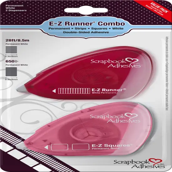 Scrapbook Adhesives E-Z Dispensers 2/Pkg-Squares & Runner {1}
