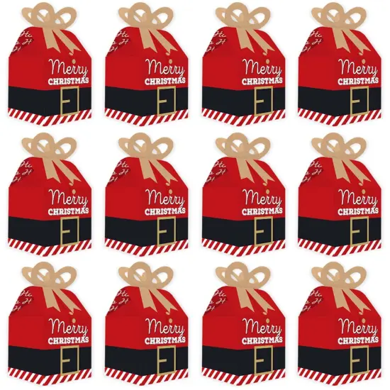 Big Dot of Happiness Jolly Santa Claus - Square Favor Gift Boxes - Christmas Party Bow Boxes - Set of 12 {6}
