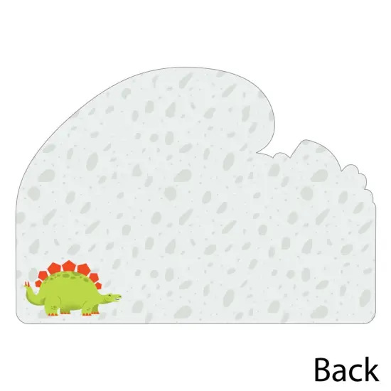 Big Dot of Happiness Roar Dinosaur - Shaped Thank You Cards - Dino Mite Baby Shower or Birthday Party Thank You Note Cards with Envelopes - Set of 12 {6}