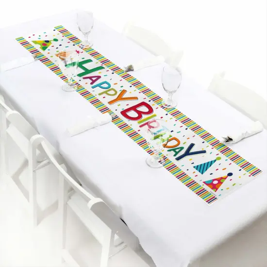 Big Dot of Happiness Cheerful Happy Birthday - Colorful Happy Birthday Decorations Party Banner {7}