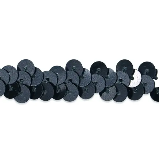 10 yards of 1 Row 3/8" Metallic Stretch Sequin Trim | 10 yard cut Gunmetal {1}