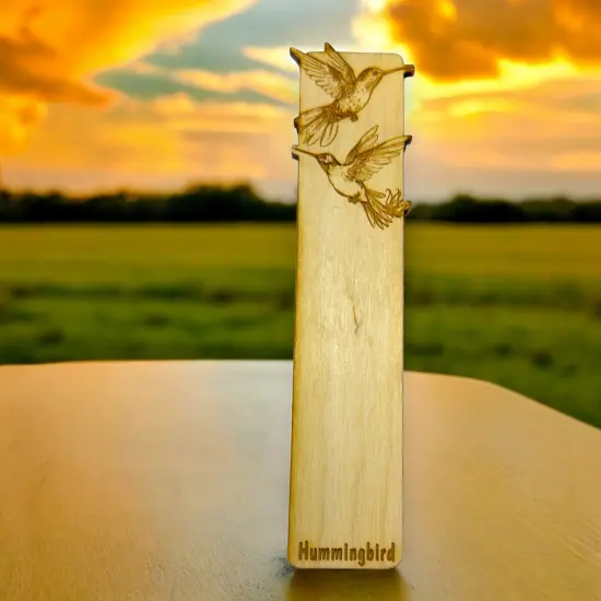 Bookmark - Hummingbird - Birch wood {2}
