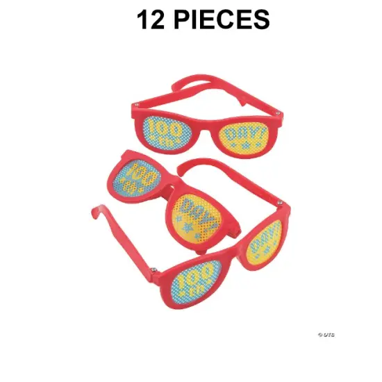 100th Day of School Pinhole Glasses 12 Pc. {1}