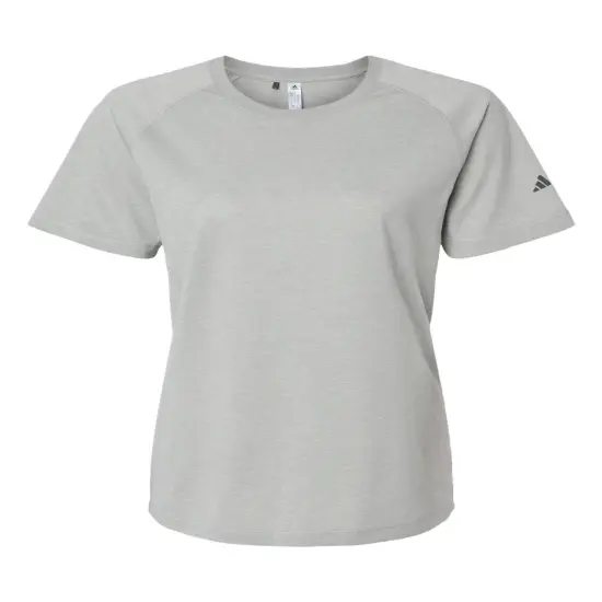 Adidas&reg; Women's Blended Crew Neck Short Sleeve T-Shirt Medium grey heather {1}