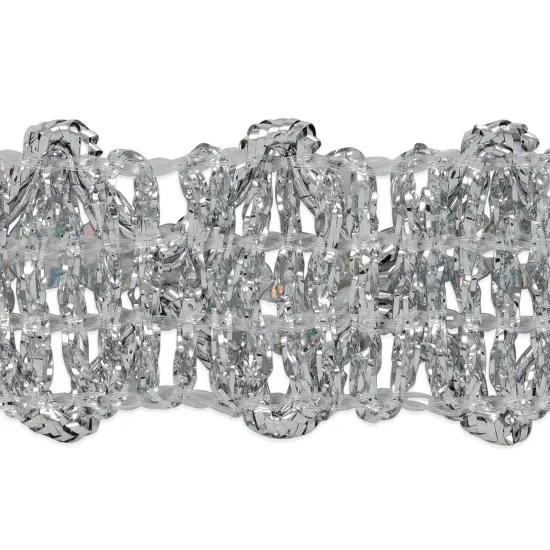 20 yards of Sheba Diamond Sequin Braid Trim | 20 yard cut Silver {3}