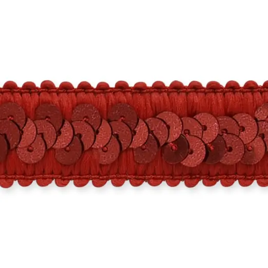 20 yards of Darcey Sequin Stretch Trim | 20 yard cut Red {1}