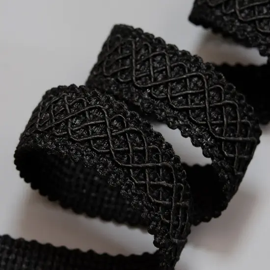 10 yards of Jolie Lattice Braid Trim | 10 yard cut Black {4}