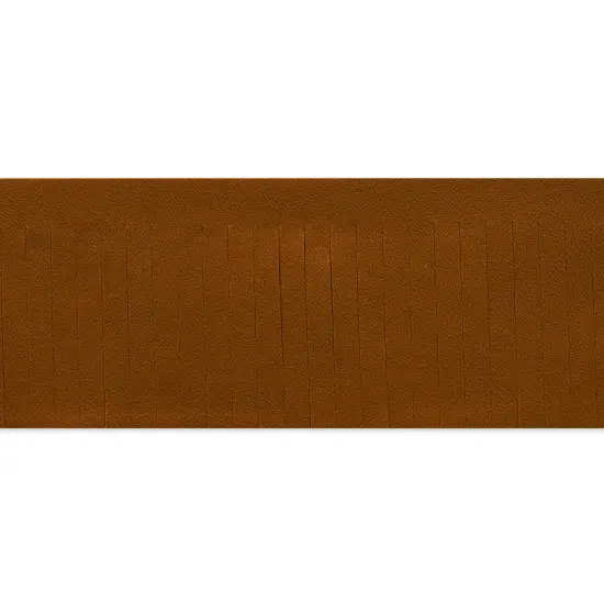 10 Yards of 2" Premium Vegan Leather Fringe Trim | 10 yard cut Light Brown {1}