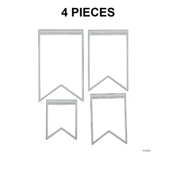 Pattern Pennant Cutting Dies - 4 Pc. {1}