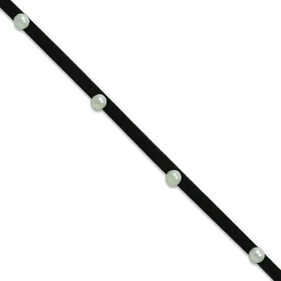 10 Yards of Elsa Ball Bead Strip Trim | 10 yard cut Black/White {1}