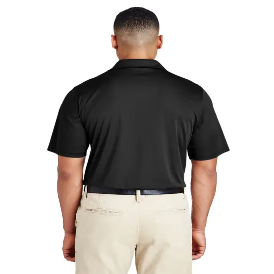 Team&reg; Men's Tall Zone Performance Half Sleeve Collared Neck Polos Black {4}