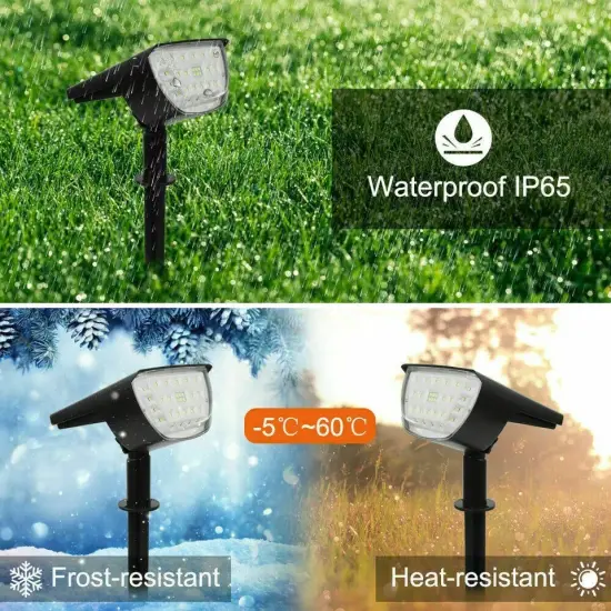 4Pack Solar RGB Color Change Spotlights Outdoor Garden Pathway Lawn Wall Lamps {2}