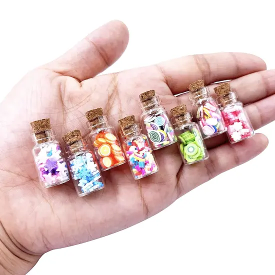 HKLMRO 30PCS Cute Miniature Dollhouse Food Jar Glass Bottle 1:12 Pretend Play Doll House Kitchen Decoration 1:6 Lovely Mini Fruit Simulation Scene Candy Snack Model Game Party Toy for Adults Teenagers {6}
