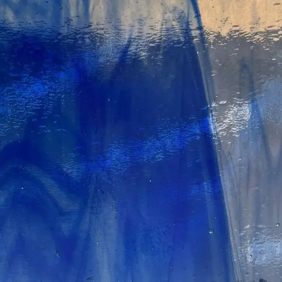 Wissmach COE 96-30 Crystal Dark Blue Transparent Fusible Glass Sheet {1}