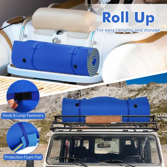 3 Layer Floating Water Pad Foam Mat Blue {4}