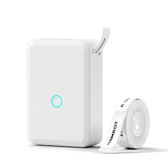 Label Maker Machine with Tape, Small Thermal Sticker Printer with 0.59''x1.18'' Labels, Portable Bluetooth Connection, Monochrome {2}