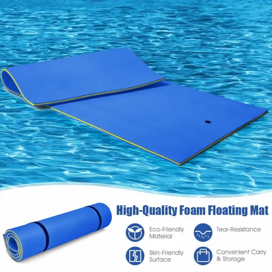 XPE Foam Floating Water Pad for 4-6 People, Anti-Puncture and Easy Storage Blue {5}