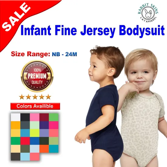 Rabbit Skins&reg; Infant Fine Jersey Bodysuit - 4424 Turquoise {2}